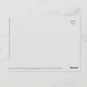 Sydney Harbor Bridge Briefkaart (Achterkant)