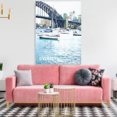 Sydney Harbor Bridge met jachten Canvas Afdruk (Insitu (Woonkamer))