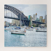 Sydney Harbor Bridge met jachten Legpuzzel (Verticaal)