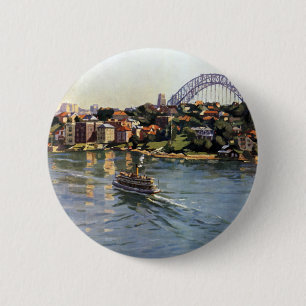 Sydney Harbour Australië Ronde Button 5,7 Cm