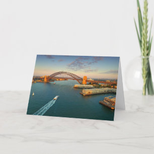 Sydney Harbour Bridge Aerial Wenskaart Kaart