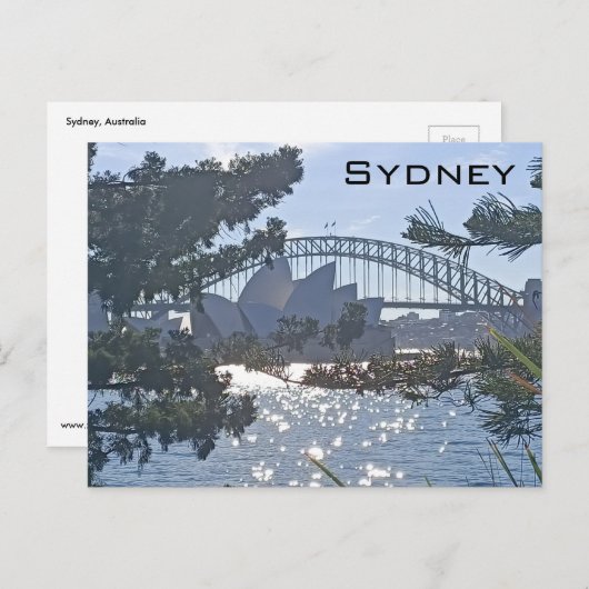 Sydney Harbour Bridge en Opera House Briefkaart (Voorkant / Achterkant)