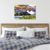 Sydney Harbour Bridge en Opera House Canvas Afdruk (Insitu (Slaapkamer))