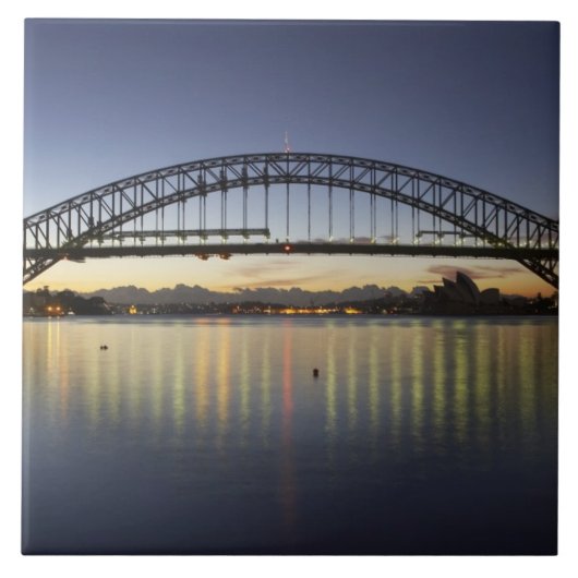 Sydney Harbour Bridge en Sydney Opera House op Tegeltje (Voorkant)