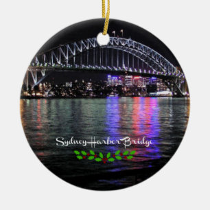 Sydney Harbour Bridge, geëtiketteerd, kerst heilig Keramisch Ornament