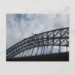 Sydney Harbour Bridge met Australische vlag Briefkaart
