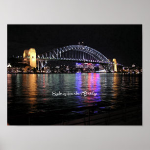 Sydney Harbour Bridge, met de aanduiding Poster