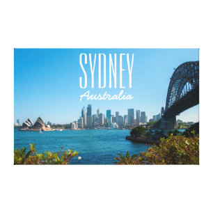 Sydney Harbour Bridge & Opera House Skyline Canvas Afdruk