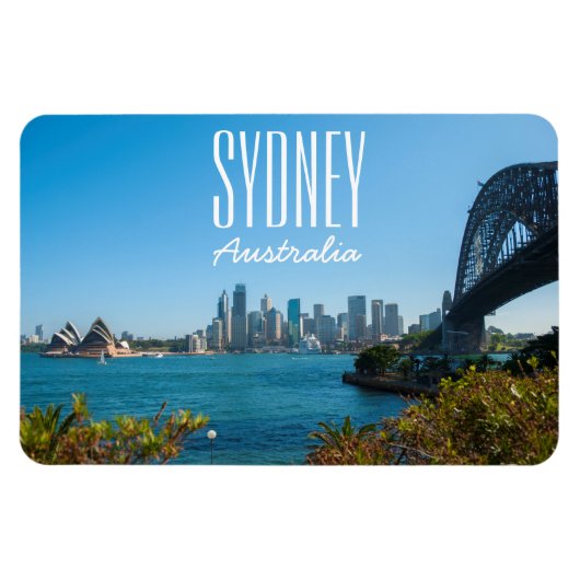 Sydney Harbour Bridge & Opera House Skyline Magneet (Horizontaal)
