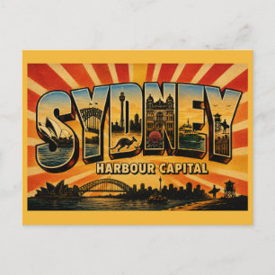 Sydney Harbour Hoofdstad Vintage Briefkaart