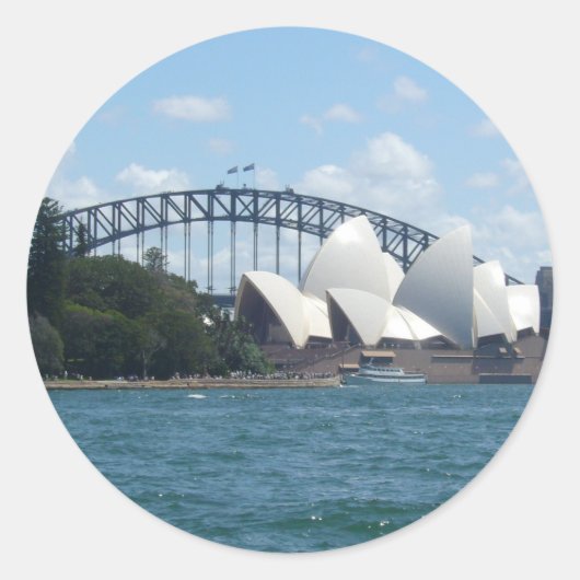 sydney harbour ronde sticker (Voorkant)