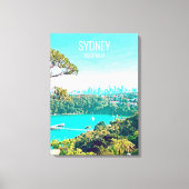 Sydney Harbour Skyline uitzicht Mosman Canvas Afdruk (Voorkant)