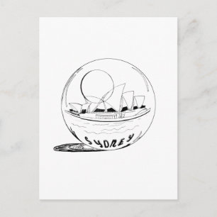 Sydney in een glazen wereldbol briefkaart