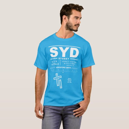 Sydney Kingsford Smith Airport SYD T-shirt (Voorkant volledig)