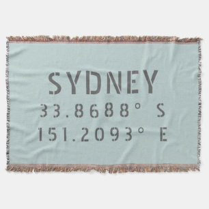 Sydney Latitude en lengtegraad Deken