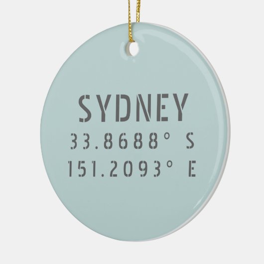 Sydney Latitude Longitude Keramisch Ornament (Links)