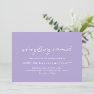 Sydney Lavender Modern Wedding Kaart