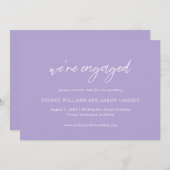 Sydney Lavender Modern Wedding Save The Date (Voorkant / Achterkant)