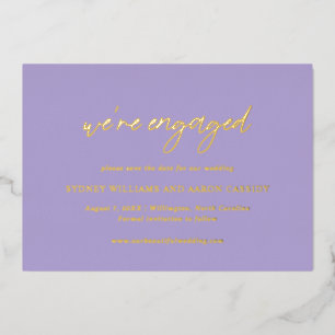 Sydney Lavender Moderne Trouwkaart 'Save the Date' Folie Uitnodiging