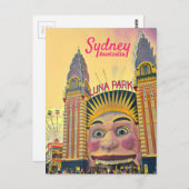 Sydney Luna Park leuk park digitale kunstreizen Briefkaart (Voorkant / Achterkant)