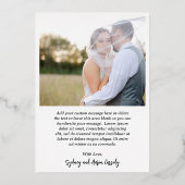 Sydney Modern Wedding Dank je wel kaart (Achterkant)