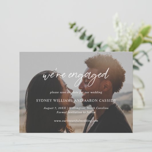 Sydney Modern Wedding Save The Date (Staand voorkant)