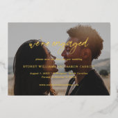 Sydney Modern Wedding Save the Date Folie Uitnodiging (Voorkant)