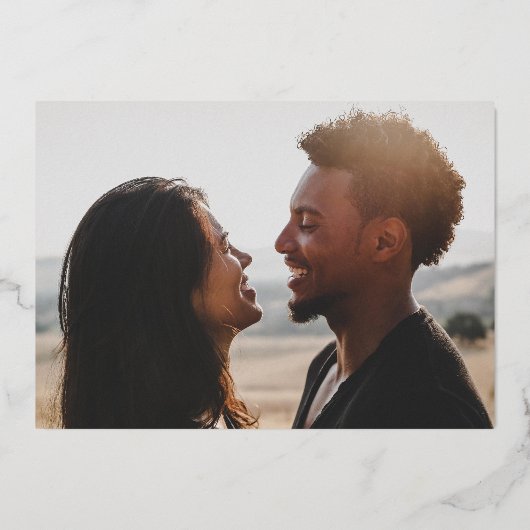 Sydney Modern Wedding Save the Date Folie Uitnodiging (Achterkant)