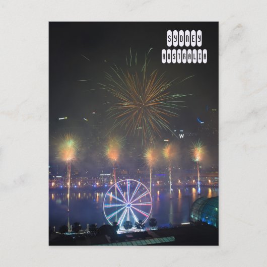 Sydney nieuwjaarsdag briefkaart (Voorkant)