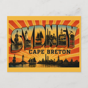 Sydney Nova Scotia Eiland Hart Briefkaart
