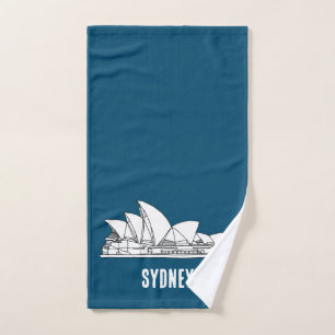 Sydney Opera House Australia tekenend souvenir Handdoek