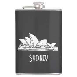 Sydney Opera House Australia tekenend souvenir Heupfles