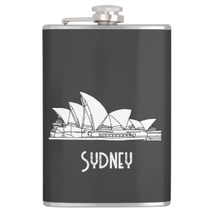 Sydney Opera House Australia tekenend souvenir Heupfles