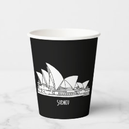 Sydney Opera House Australia tekenend souvenir Papieren Bekers