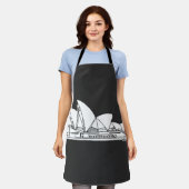Sydney Opera House Australia tekenend souvenir Schort (Gedragen)