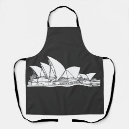 Sydney Opera House Australia tekenend souvenir Schort