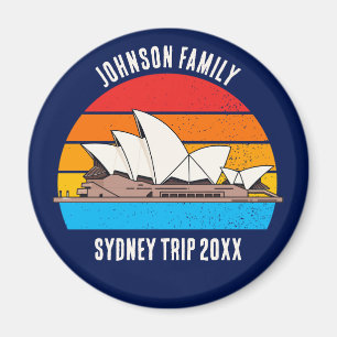 Sydney Opera House Australia Trip Custom Blue Magneet