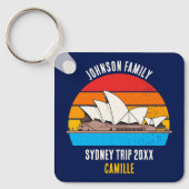 Sydney Opera House Australia Trip Custom Blue Sleutelhanger (Voorkant)