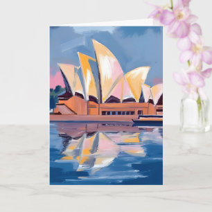 Sydney Opera House Australië Aquarel Kaart