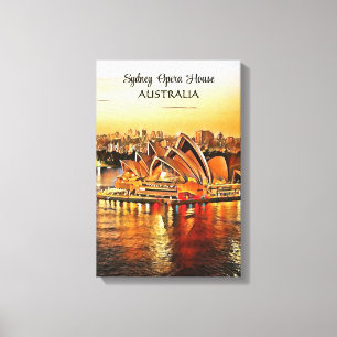 Sydney Opera House, Australië Canvasprint Canvas Afdruk