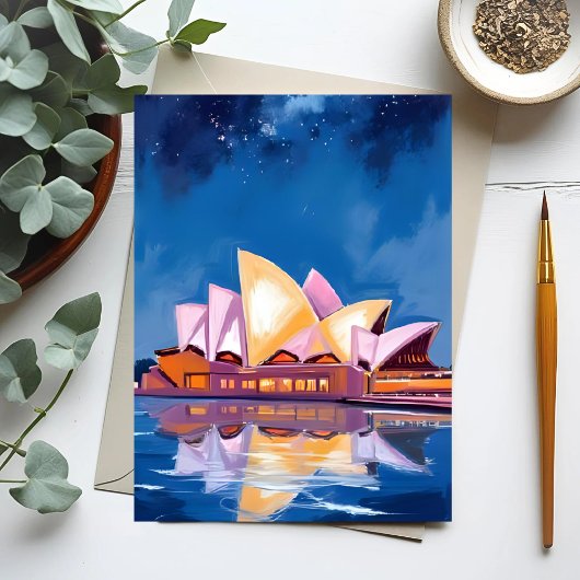 Sydney Opera House, Australië Schilderen Briefkaart
