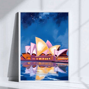Sydney Opera House, Australië Schilderij Poster