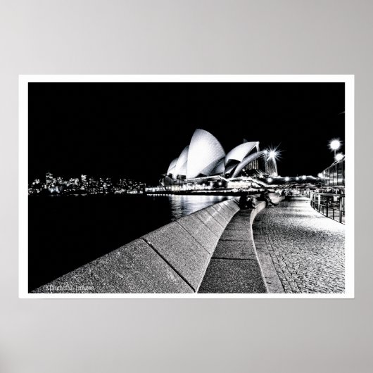 Sydney Opera House B&W Poster (Voorkant)