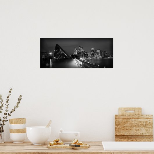 Sydney Opera House bij nacht Poster (Keuken)