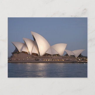 Sydney opera house bij schemering briefkaart