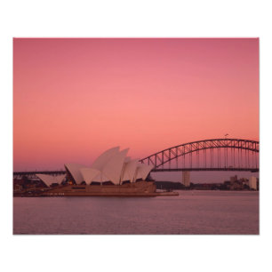 Sydney Opera House en haven, Nieuw Zuid Foto Afdruk