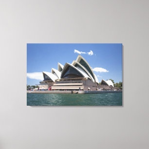 Sydney Opera House exterieur, Sydney, Nieuw-Zuid-W Canvas Afdruk