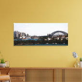 Sydney" Opera House & Harbor Bridge Canvas Afdruk (Insitu (Woonkamer))