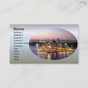 Sydney Opera House in the Evening Visitekaartje