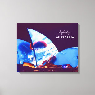 Sydney Opera House kleurful Australia Canvas Afdruk